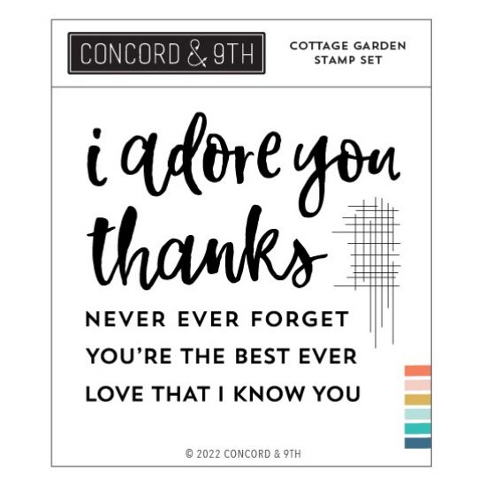 Picture of Concord & 9th Clear Stamps 4"X4"-Cottage Garden