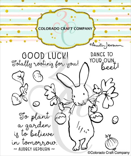 Picture of Colorado Craft Company Clear Stamps 4"X4"-Rooting For You!-By Anita Jeram