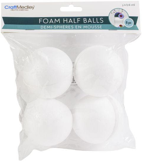 Picture of Foam Half Ball 3" 8/Pkg 