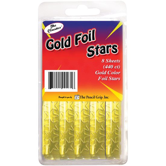 Picture of Foil Star Stickers 440/Pkg Gold