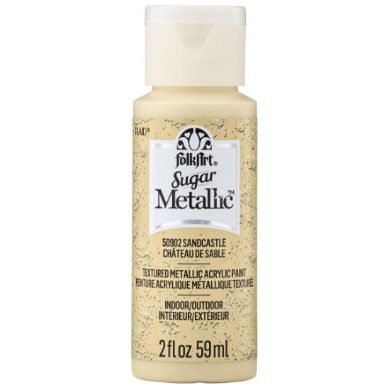 Picture of FolkArt Sugar Metallic Acrylic Paint 2oz-Sandcastle