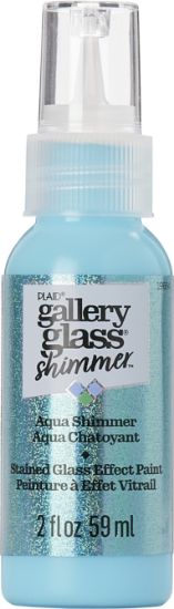 Picture of FolkArt Gallery Glass Paint 2oz-Shimmer Aqua