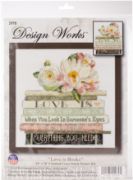 Picture of Design Works Counted Cross Stitch Kit 10"X10" Love Is (14 Count)