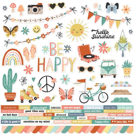 Picture of Boho Sunshine Cardstock Stickers 12"X12"-