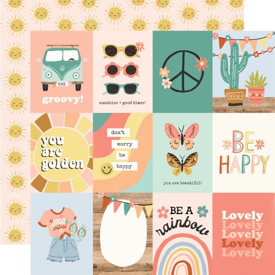 Picture of Boho Sunshine Double-Sided Cardstock 12"X12"-3"X4" Elements