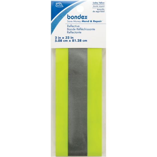 Picture of Bondex Iron-On Fluorescent Reflective Tape 2"X32" Yellow
