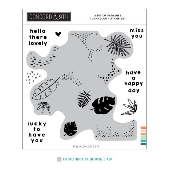 Picture of Concord & 9th Clear Stamps 6"X6"-A Bit Of Paradise Turnabout