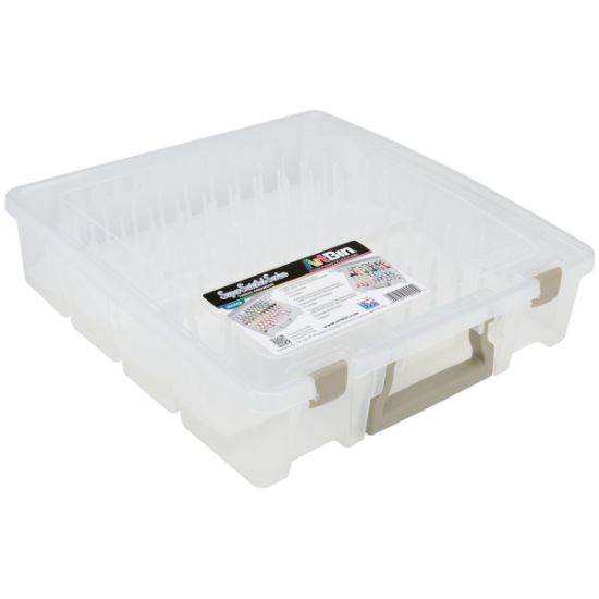 Picture of ArtBin Super Satchel Box W/Removable Thread Trays 15"X14"X3.5" Translucent