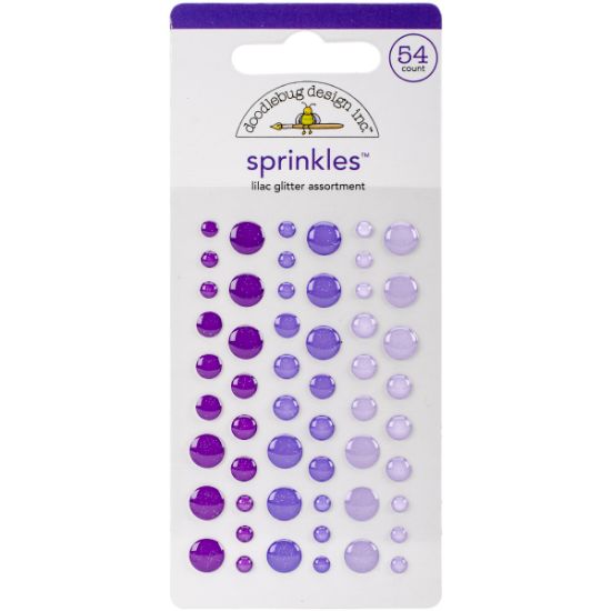 Picture of Doodlebug Sprinkles Adhesive Glitter Enamel Embellishments Lilac