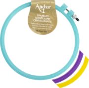 Picture of Anchor Sparkle Plastic Embroidery Hoop Assorted Colors 6" Diameter Blue, Purple Or Yellow