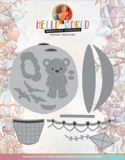 Picture of Find It Trading Yvonne Creations Die-Hot Air Balloon, Hello World