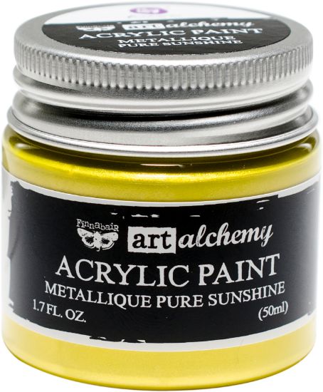 Picture of Finnabair Art Alchemy Acrylic Paint 1.7 Fluid Ounces Metallique Pure Sunshine
