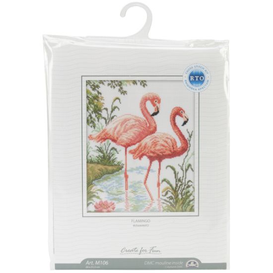 Picture of Flamingos Counted Cross Stitch Kit 10.25"X12.25" 14 Count