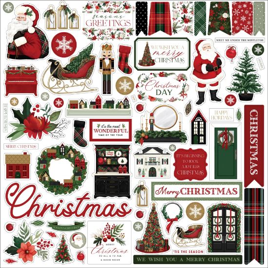 Picture of Carta Bella Elements Cardstock Stickers 12"X12"-A Wonderful Christmas