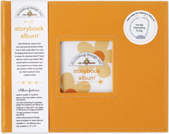 Picture of Doodlebug Storybook Album 8"X8" Tangerine