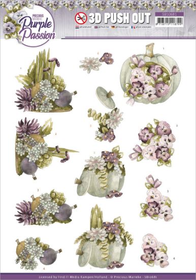 Picture of Find It Trading Precious Marieke Punchout Sheet-Pumpkin Passion, Purple Passion