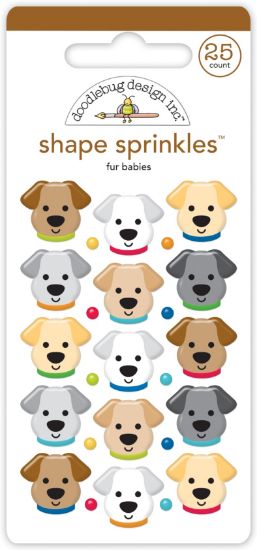 Picture of Doodlebug Sprinkles Adhesive Enamel Shapes-Fur Babies