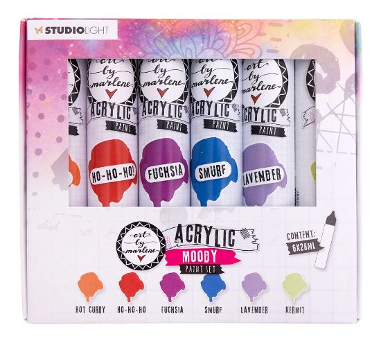 Picture of Art By Marlene Acrylic Paint Set 28ml 6/Pkg-Moody
