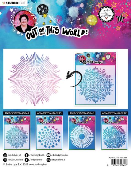 Picture of Art By Marlene Out Of This World 7.87"X7.87" Stencil-Galaxy