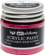 Picture of Finnabair Art Alchemy Acrylic Paint 1.7 Fluid Ounces Metallique Wild Fuchsia