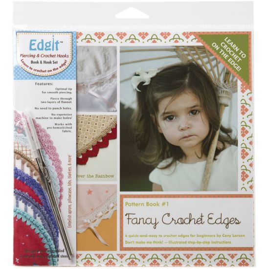 Picture of Edgit Piercing Crochet Hook & Book Set Fancy Crochet Edges