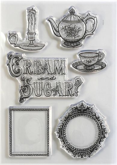 Picture of Elizabeth Craft Clear Stamps-Cream & Sugar
