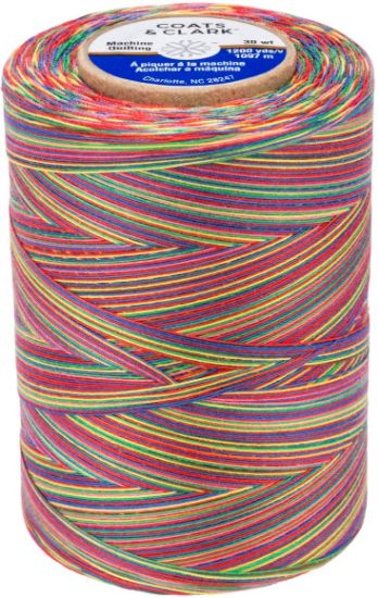 Picture of Coats Cotton Machine Quilting Multicolor Thread 1200yd Over The Rainbow