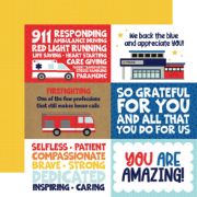 Picture of First Responder Double-Sided Cardstock 12"X12"-6"X4" Journaling Cards