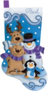 Picture of Design Works Felt Stocking Applique Kit 18" Long Winter Friends