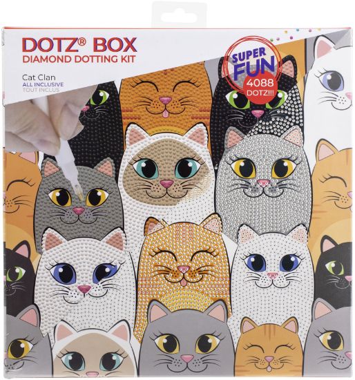 Picture of Diamond Dotz Diamond Embroidery Facet Art Box Kit 11"X11" Cat Clan