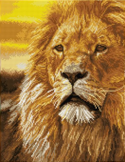 Picture of Diamond Dotz Diamond Embroidery Facet Art Kit 17.72"X13.78" Lord Of The Serengeti W/Frame
