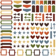Picture of Color Vibe Chipboard Bits & Pieces 120/Pkg-Fall
