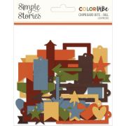 Picture of Color Vibe Chipboard Bits & Pieces 120/Pkg-Fall