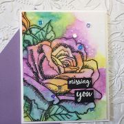 Picture of Colorado Craft Company Clear Stamps 6"X6" Sympathy & Friendship Rose-Big & Bold