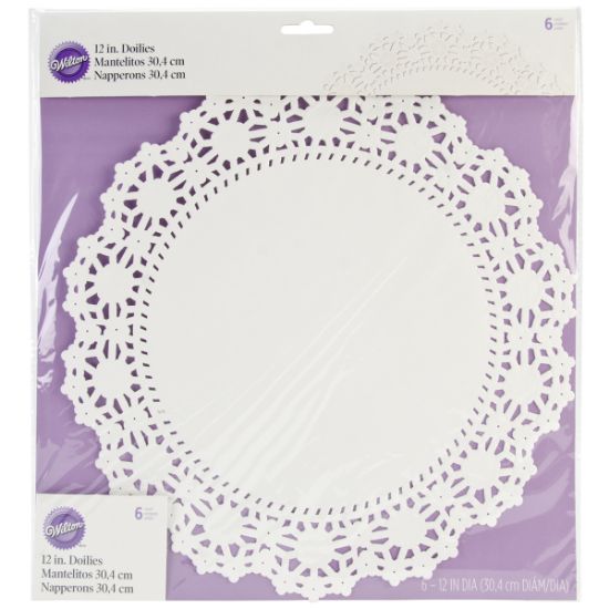 Picture of Greaseproof Doilies 12" Round White 6/Pkg