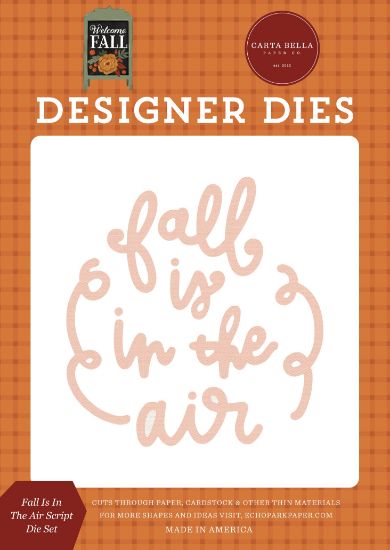 Picture of Carte Bella Dies-Fall Is In The Air Script, Welcome Fall