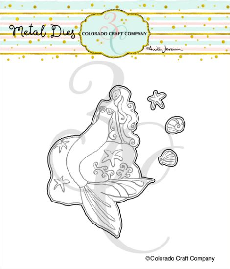 Picture of Colorado Craft Company Metal Die Set-Mermaid & Whale-By Anita Jeram