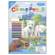 Picture of Color Pencil By Number Kit 8.75"X11.75" Westie Pups