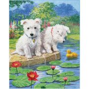 Picture of Color Pencil By Number Kit 8.75"X11.75" Westie Pups