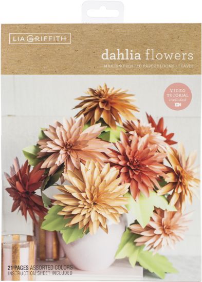 Picture of Lia Griffith Paper Stack 8.5"X11" 24/Pkg Dahlias