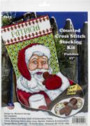 Picture of Design Works Cross Stitch Stocking Kit 17" Long Cookies For Santa (14 Count)