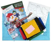 Picture of Design Works Felt Stocking Applique Kit 18" Long-Snowman & Penguin