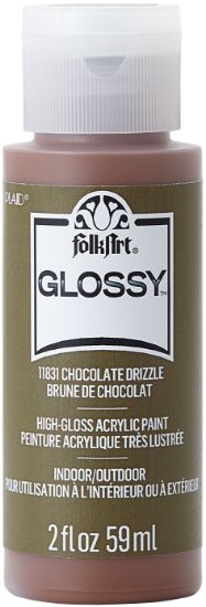Picture of FolkArt Glossy Paint 2oz Chocolate Drizzle