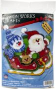 Picture of Design Works Felt Wall Hanging Applique Kit 16"X18" Sleigh Ride