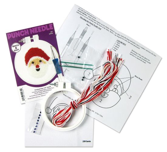 Picture of Design Works Punch Needle Kit 3.5" Round-Santa
