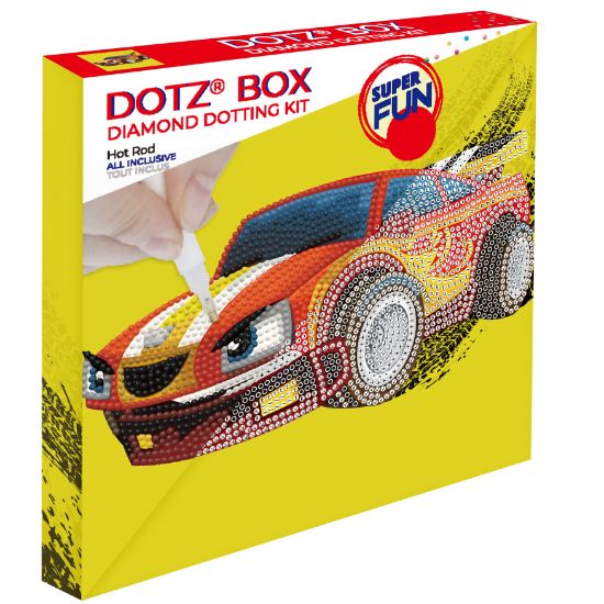 Picture of Diamond Dotz Diamond Art Box Kit 8.6"X8.6"-Hot Rod