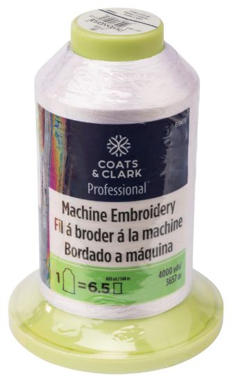 Picture of Coats Professional Machine Embroidery Thread 4000yd-White