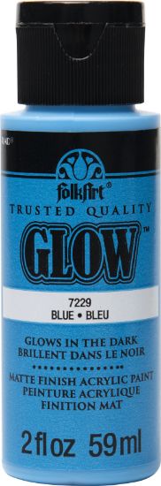 Picture of Folkart Glow In The Dark Paint 2oz Blue