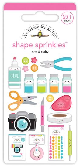 Picture of Doodlebug Sprinkles Adhesive Enamel Shapes-Cute & Crafty