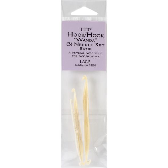 Picture of Double-Ended Bone Crochet Hooks 3/Pkg D4/3mm - 3", F6/4mm - 3.5", J10/6mm - 4"